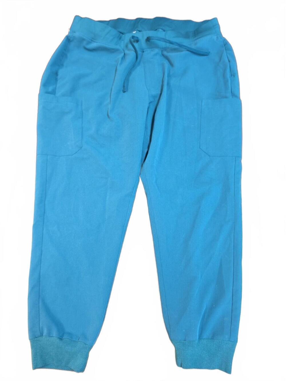Mandala Women Pants P-XL Teal Blue Jogger Equa-Tek Pocket 25" Inseam